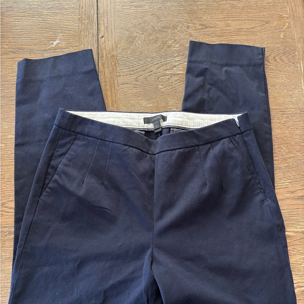 J. Crew Women's Navy Straight Leg Pants